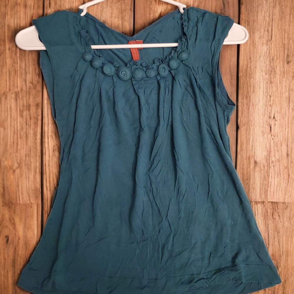 Teal SleevelessTop